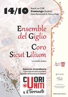 2016.10.14, Coro Sicut Lilium & Ensemble del Giglio, Fiamenga (Vicoforte-CN) - LocandinaA3